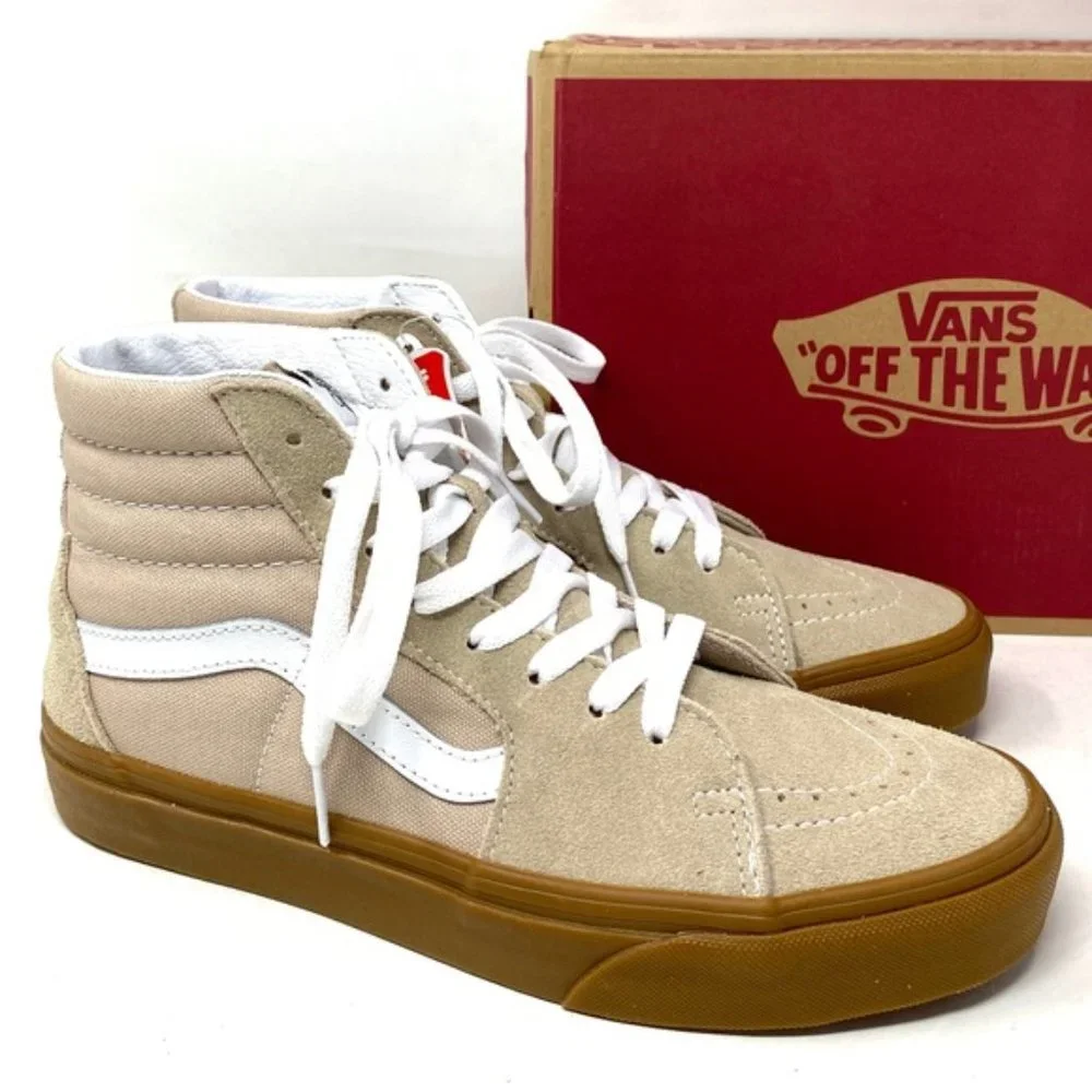VANS Sk8-Hi Women Shoes Humus Gum Casual Sneakers Suede Canvas Skate VN0A38GEVS8 - Picture 2 of 7